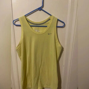 NIKE Dri-Fit Cotton Tee Women's Green Athletic Sleeveless Tank Top Shirt XL